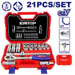 21 Pcs 1/2" Socket set