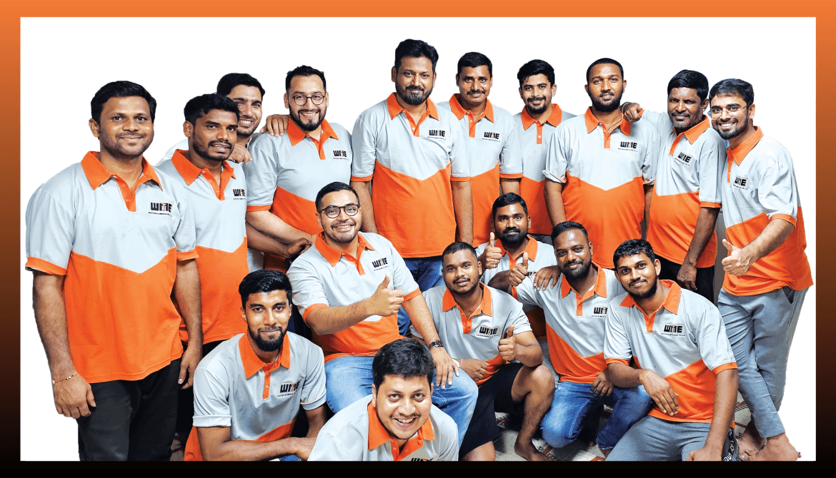 The WME sales, warehouse and service team in Sharjah