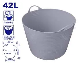 Plastic flexible tub