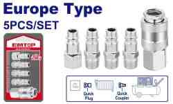 5 Pcs quick coupler set