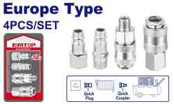 4 Pcs air coupler and plug set