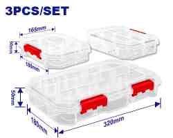 3 Pcs Transparent organizers set