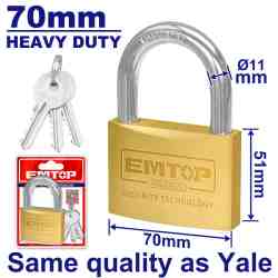 Heavy duty brass padlock