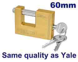 Heavy duty brass block padlock