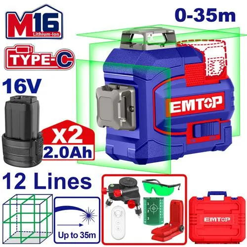 Cordless 3D-laser level