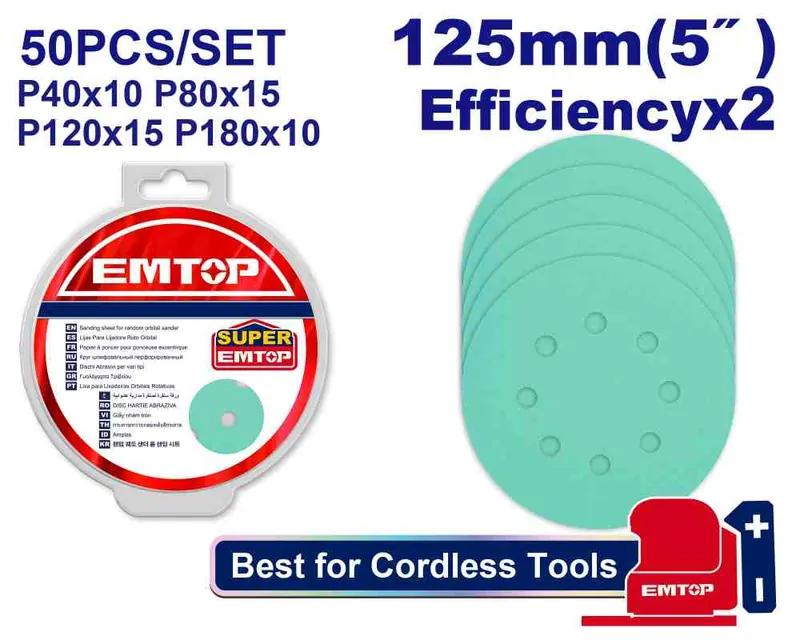 Sanding sheet for random orbital sander