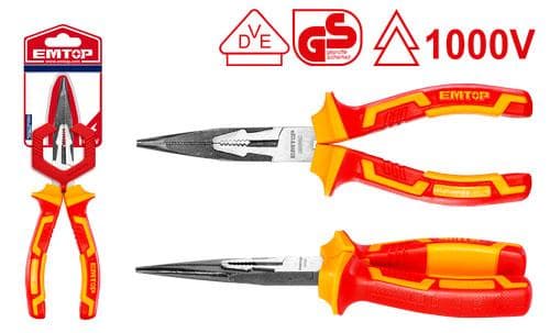 Insulated long nose pliers