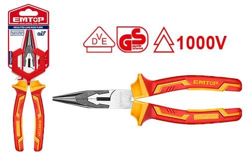 Insulated long nose pliers