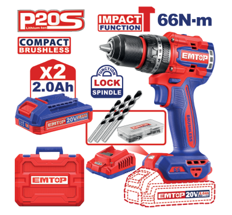 Compact Brushless Cordless Impact Drill