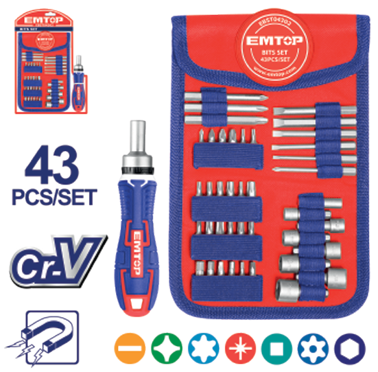 43 Pcs screwdriver bit set