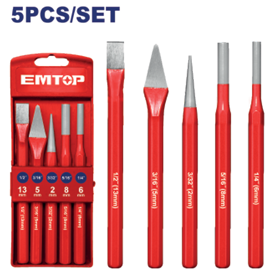 5 Pcs Cold chisel and punch set