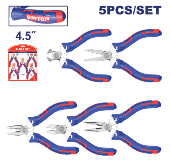 5 Pcs mini pliers set