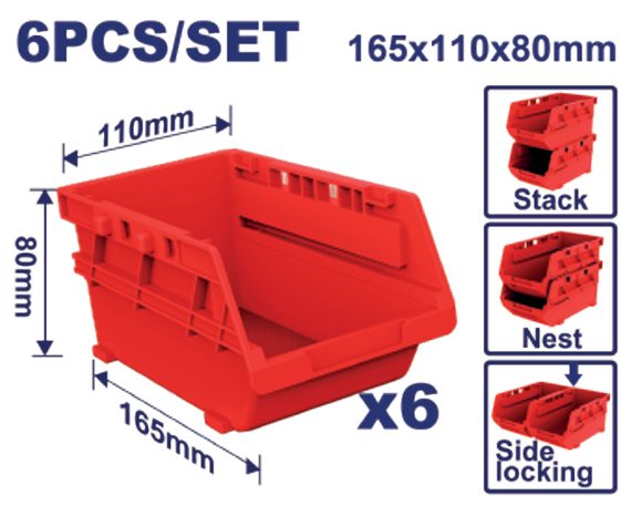 6 Pcs Storage bins set