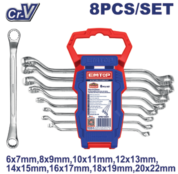 Off set ring spanner set